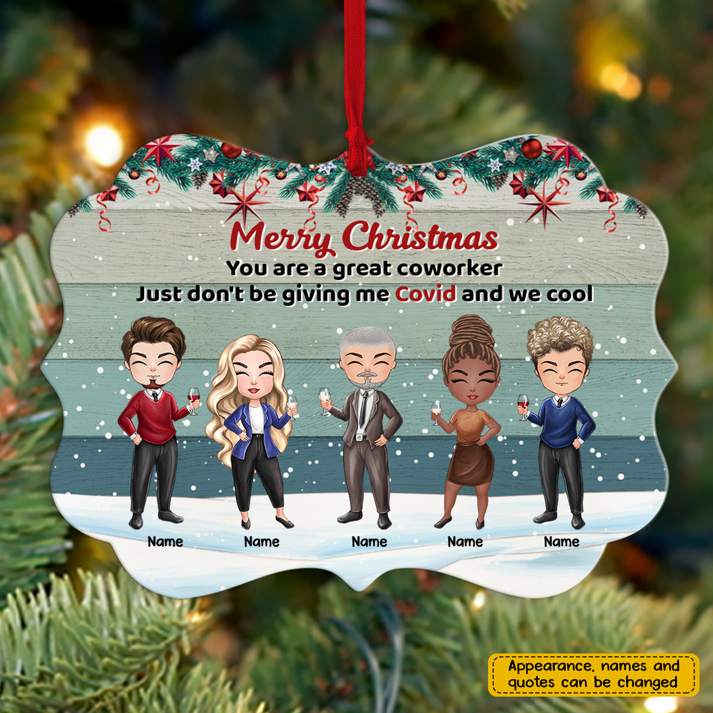 89Customized Work made us colleagues but our potty mouths & inappropriate conversations made us friends Personalized Ornament