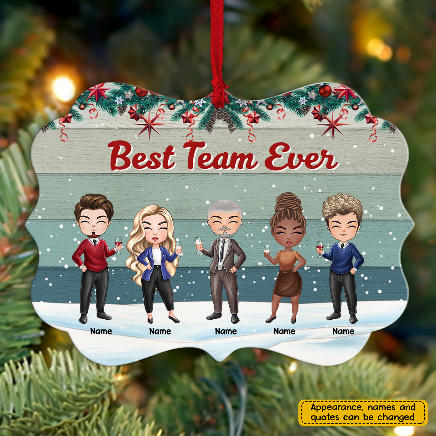 89Customized Work made us colleagues but our potty mouths & inappropriate conversations made us friends Personalized Ornament