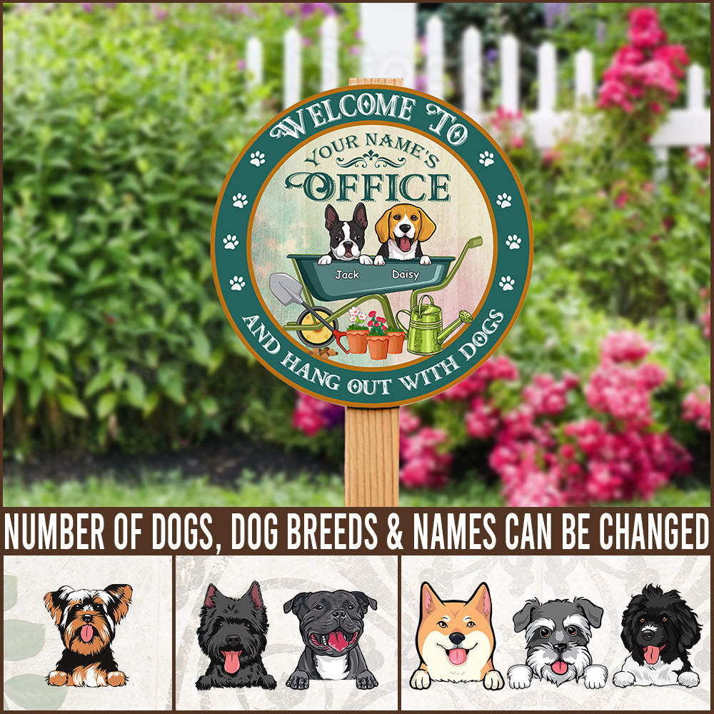 89Customized Personalized Wood Sign Gardening My Office Hang Out With My Dogs