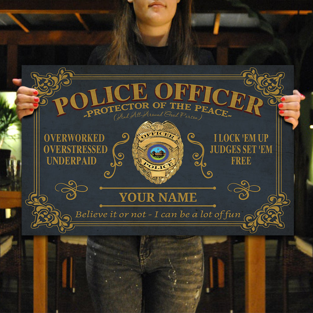 89Customized Personalized Police Officer Pallet Sign