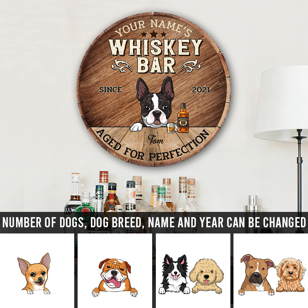 89Customized Dog and Whiskey bar Customized Wood Sign