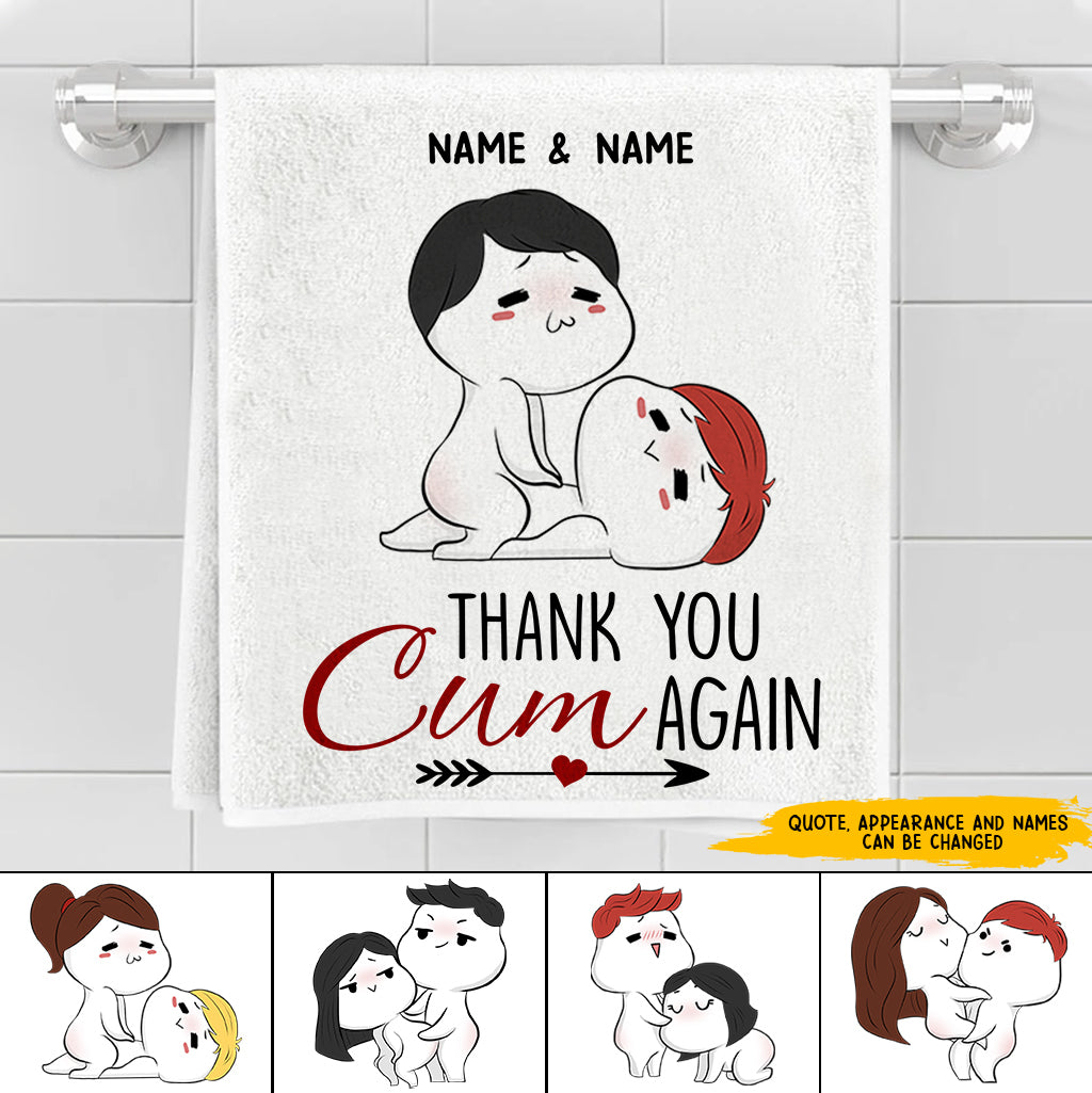 89Customized Shag Rag Couple Personalized Towel