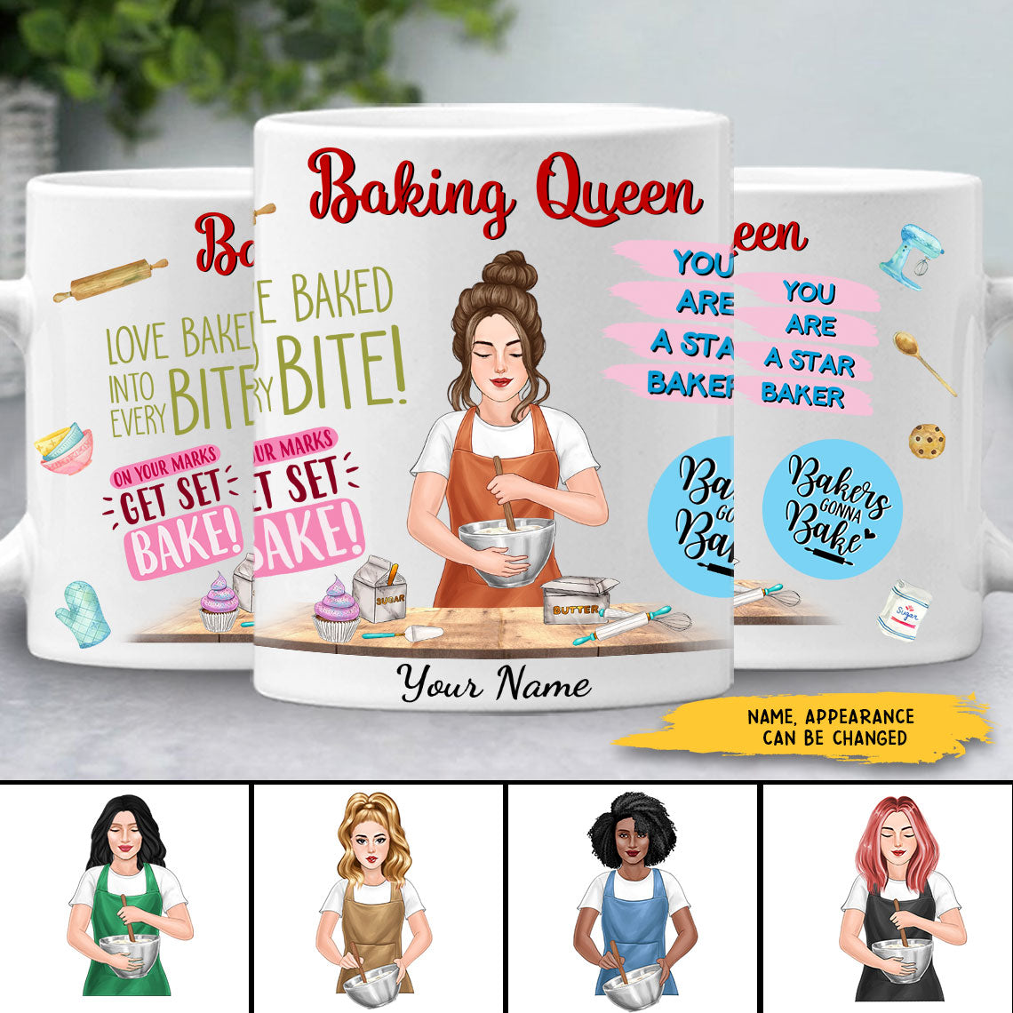 89Customzied Baking With Me Personalized Mug