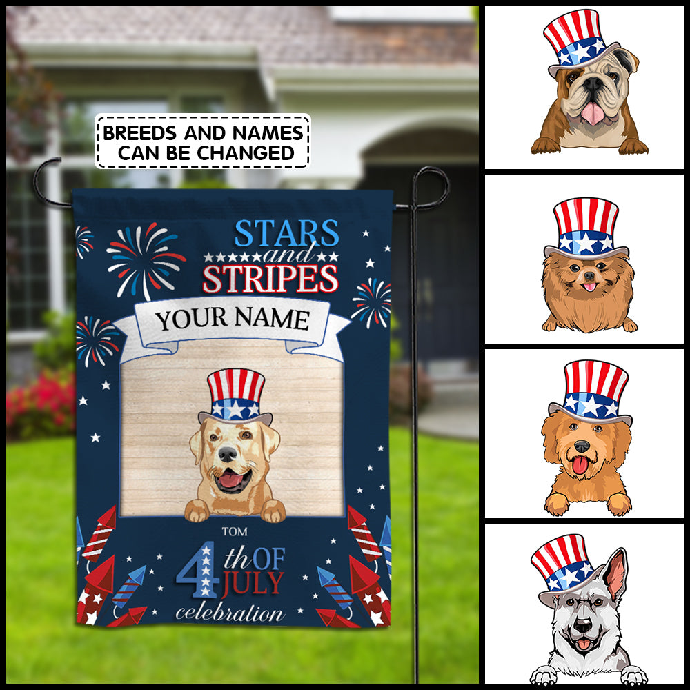 89Customized Stars And Stripes Personalized Flag For Cat And Dog Lovers