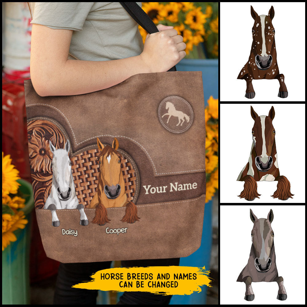 89Customized Lovely horses Customized Tote Bag