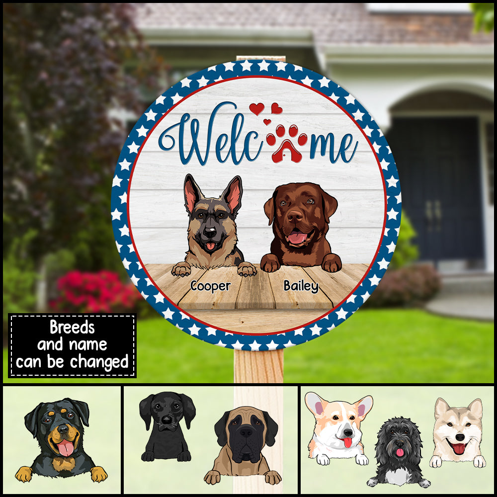 89Customized Dogs And Cats Welcome Personalized Wood Sign