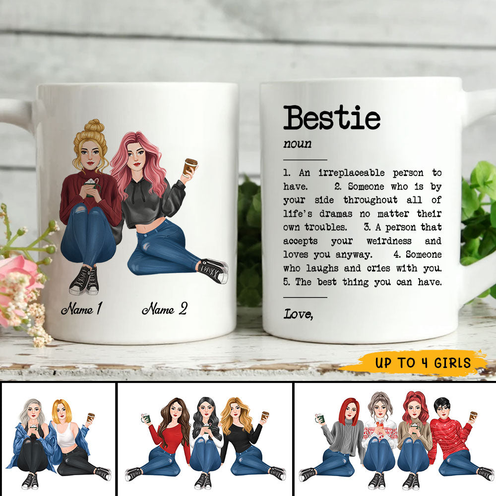 89Customized I Hate Everyone Except Us Besties Personalized Mug