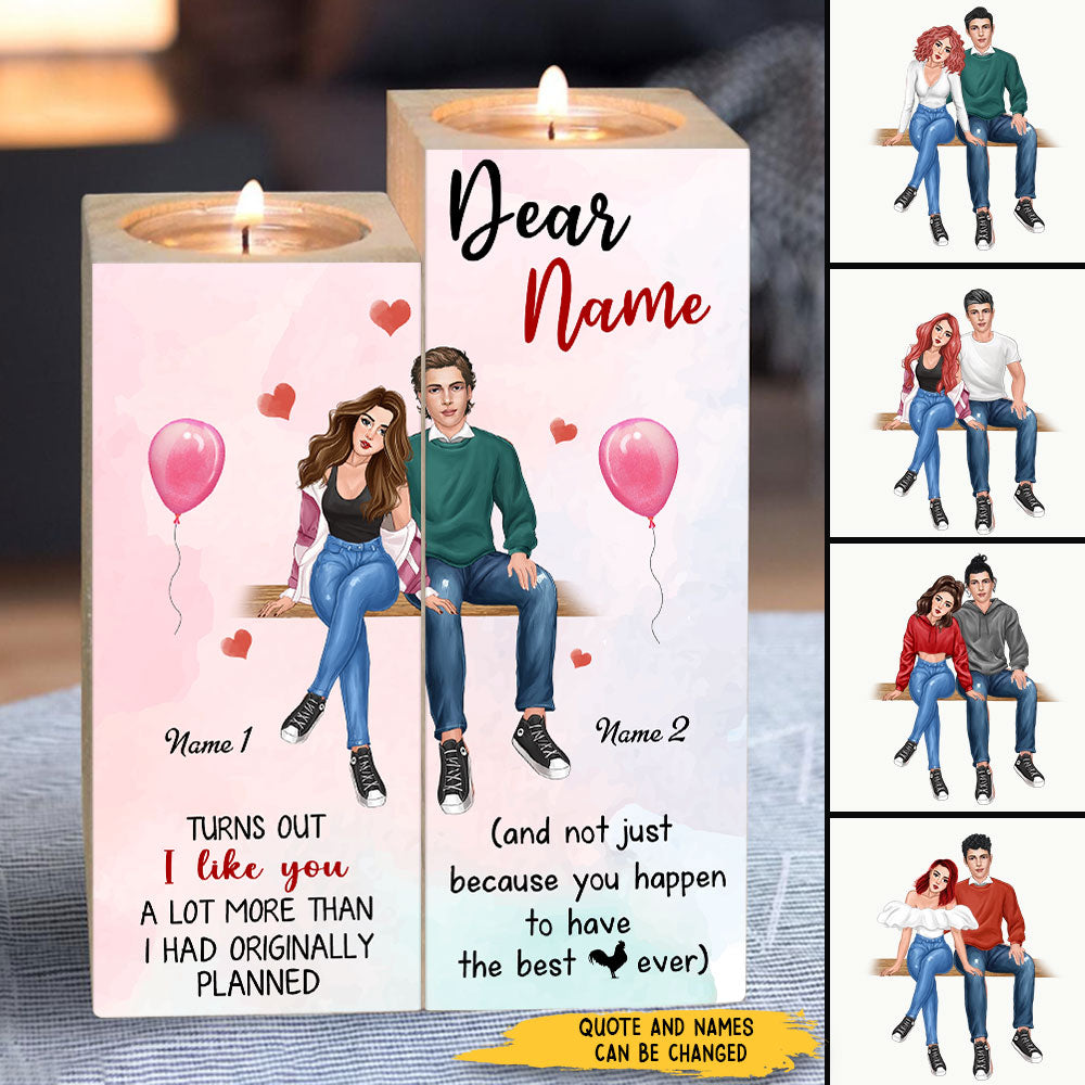 89Customized I promise to always be by your side Personalized Candle Holder