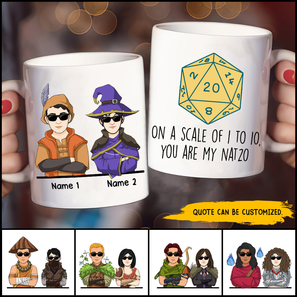 89Customized You are my natural 20 Dungeons and Dragon Couple Gift Perosnalized Mug