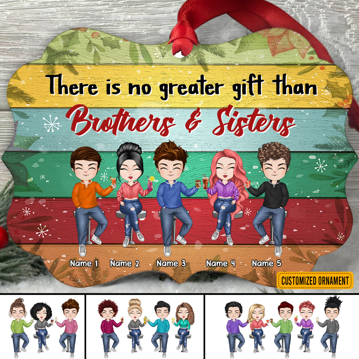 89Customized The Greatest Gift From God Is Friendship And I Have Received It Personalized One Sided Ornament
