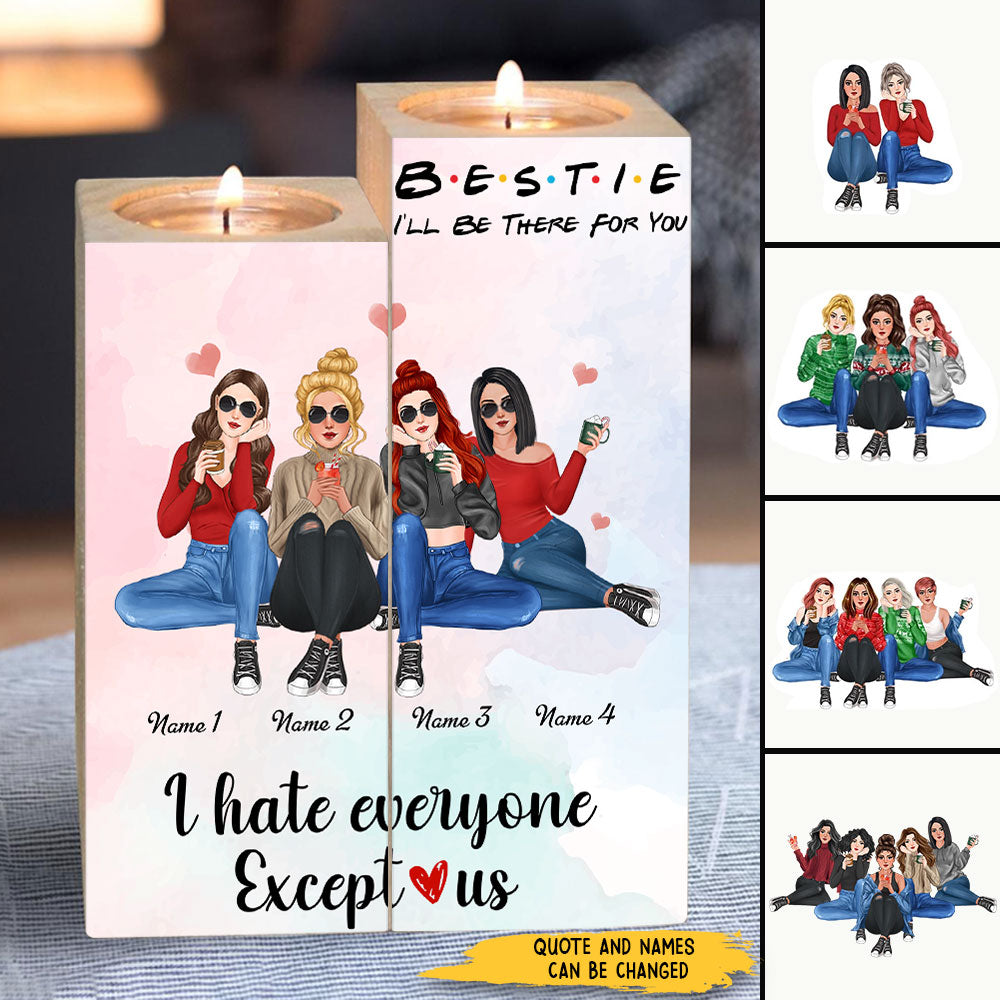 89Customized We'll Be Friends Until We're Old And Senile Then We'll Be New Best Friends Personalized Candle Holder