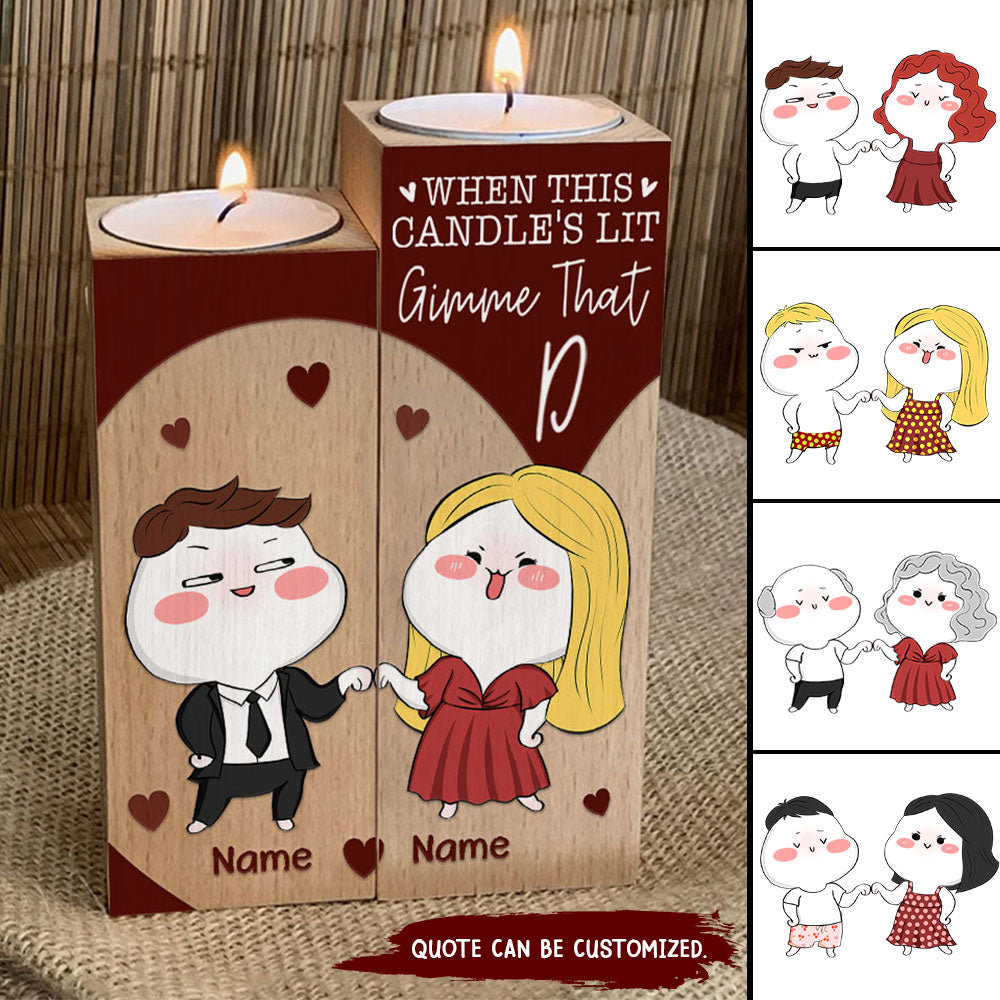 89Customized Funny Couple Personalized Candle Holder