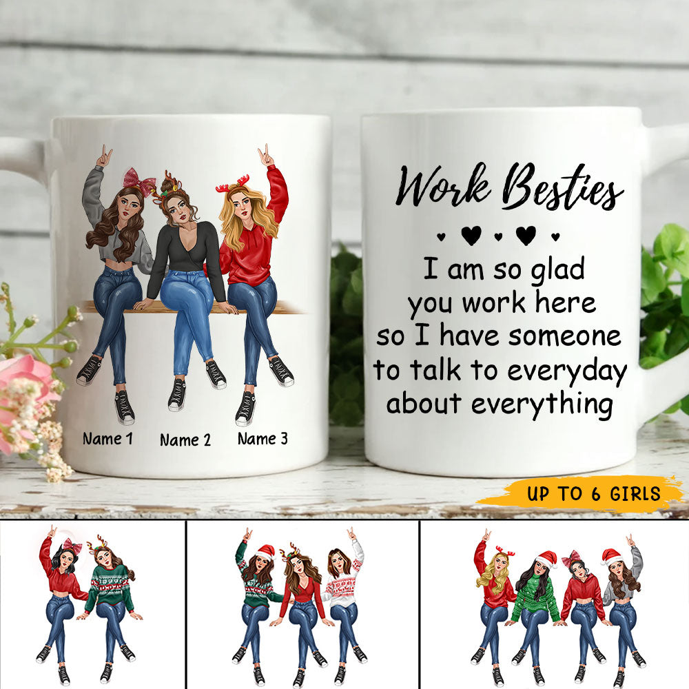 89Customized Work Besties Personalized Mug