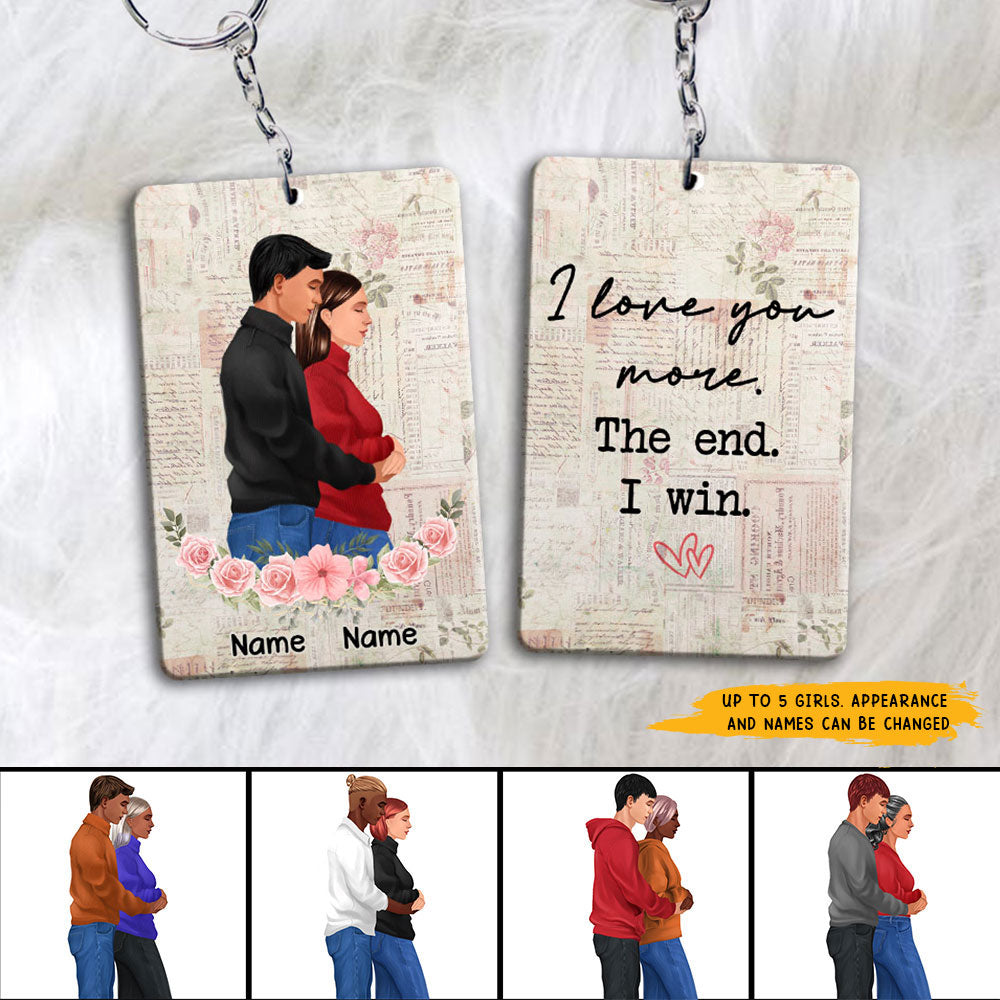 89Customized Drive safe I need you here with me Valentine's Gift for Lovers Husband Wife Personalized Keychain