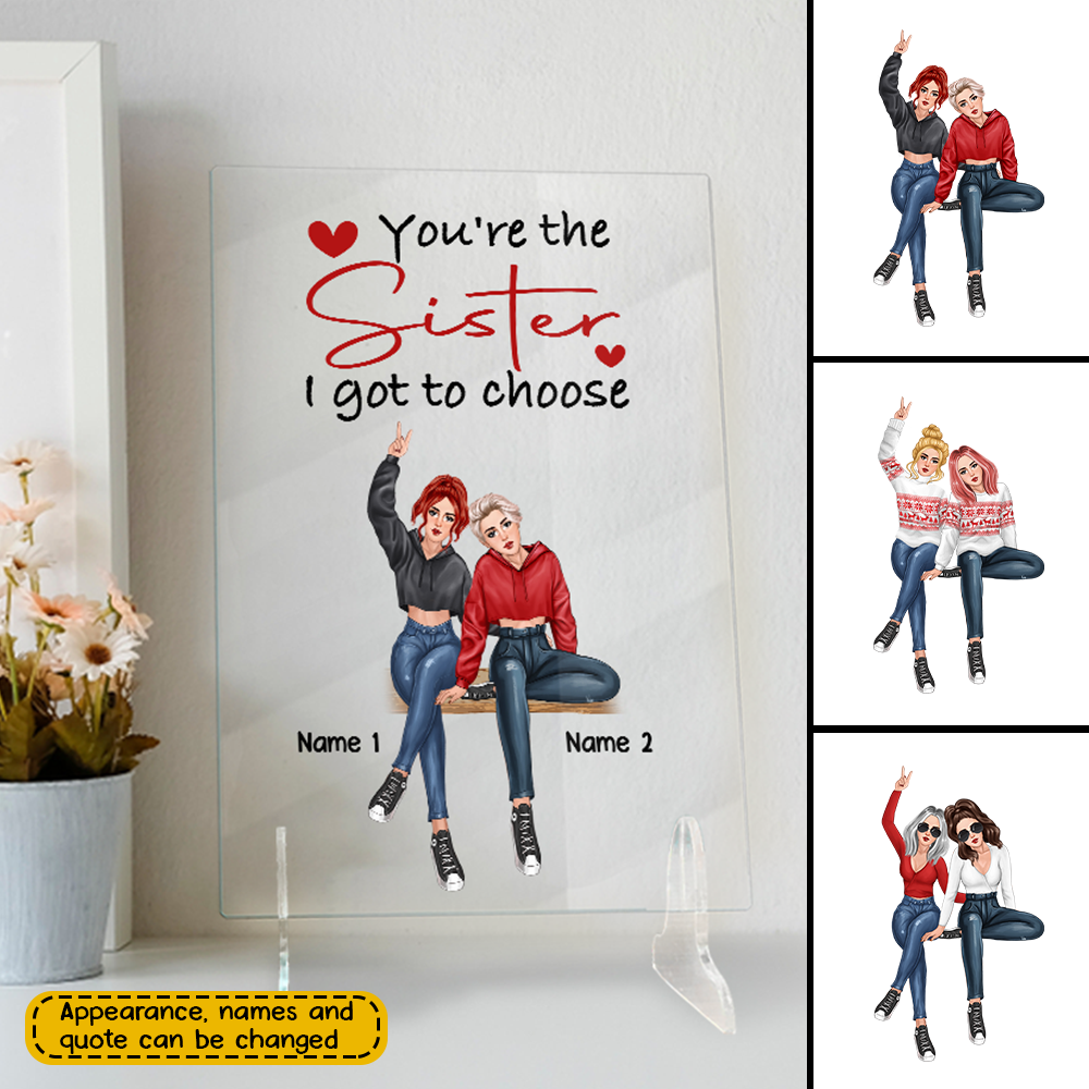 89Customized You're The Sister I Got To Choose Personalized Spotify Frame