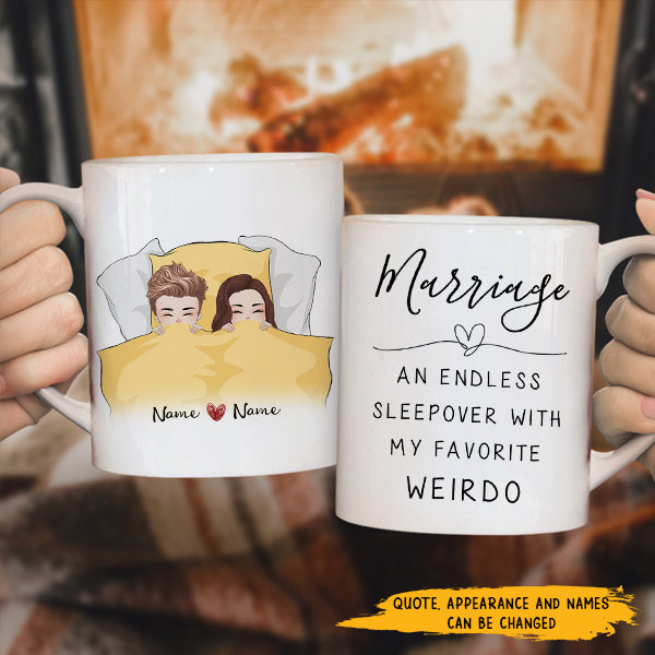 89Customized Funny Sleeping Couple Personalized Mug