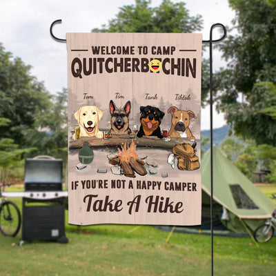 89Customized Personalized Flag Camping Take A Hike Dog