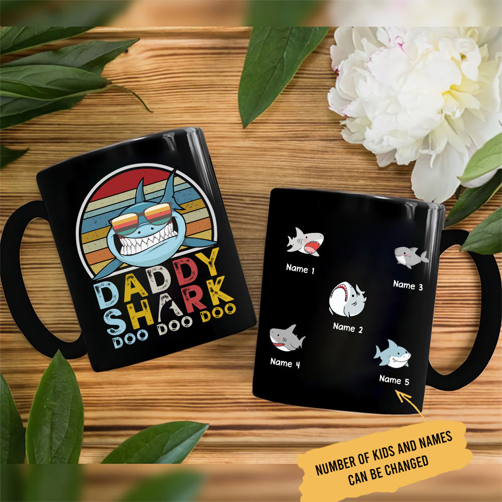 89Customized Daddy shark doo doo doo personalized mug