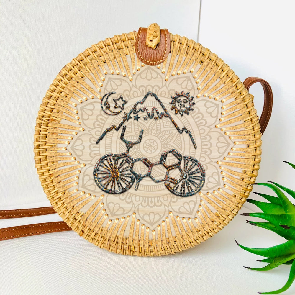 89Customized Cycling madala rattan straw bag