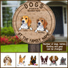 89C Dogs poiled here personalized wood sign