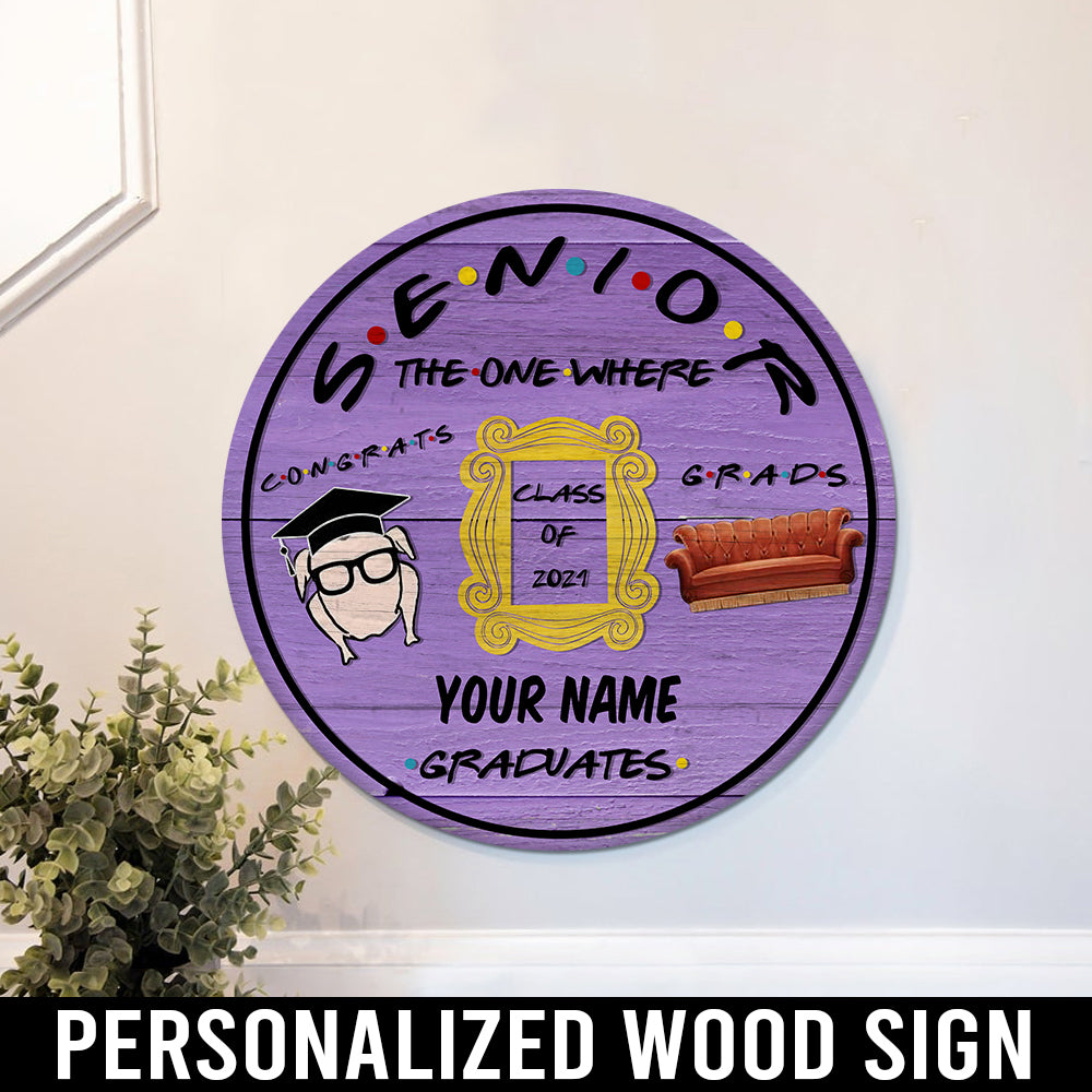 89Customized Personalized Wood Sign Senior Graduate Door 2021