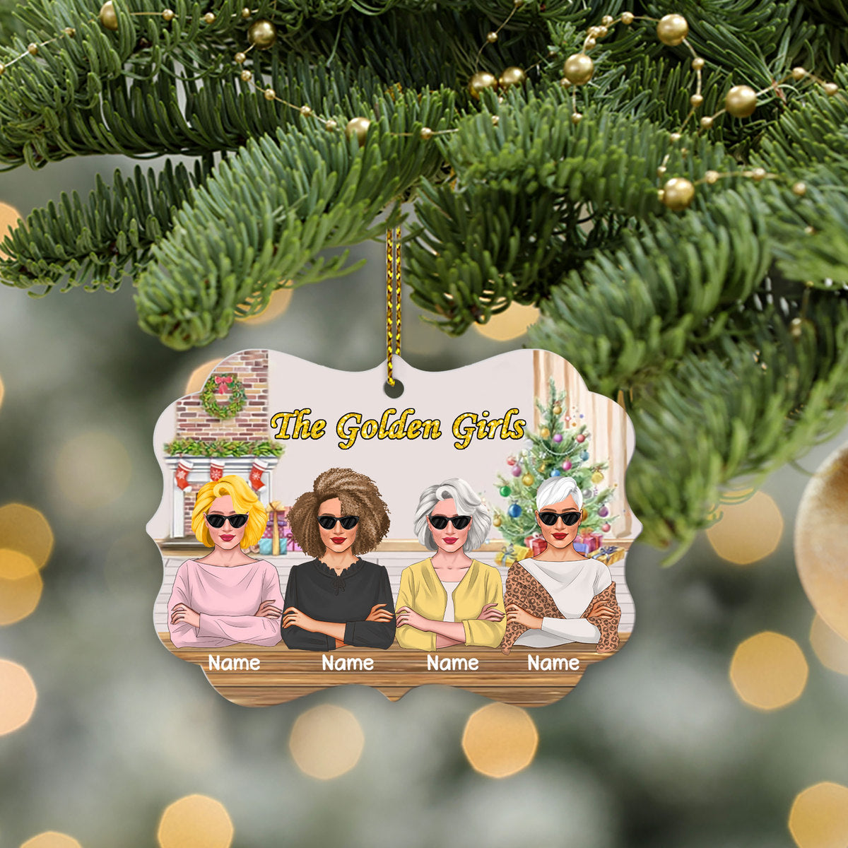 89Customized The golden girls Personalized Ornament