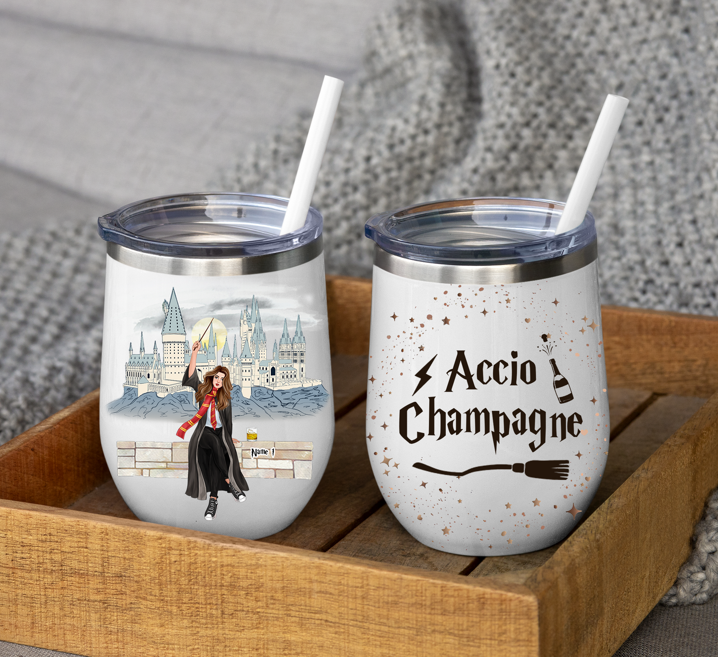 89Customized This Witch is Getting Hitched (No straw included) Wine Tumbler