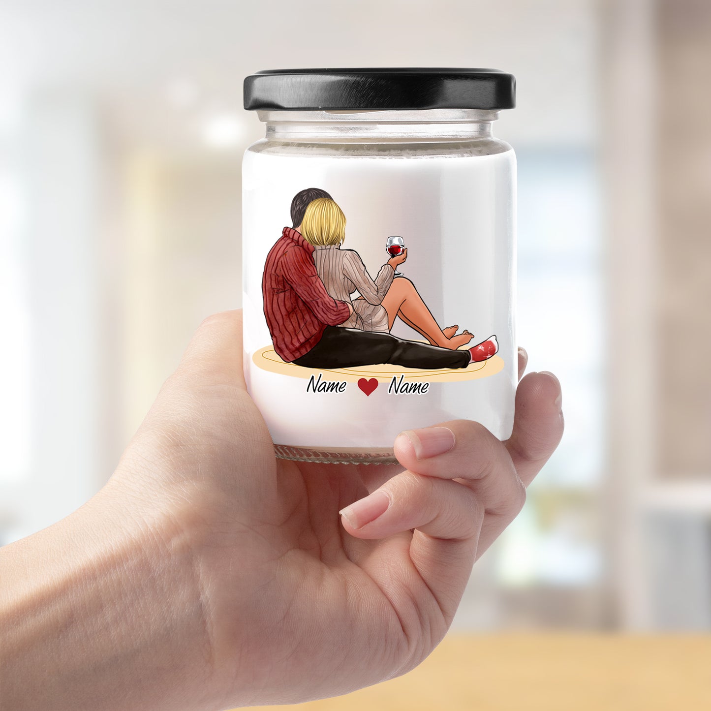 89Customized Couple Gift Personalized Candle