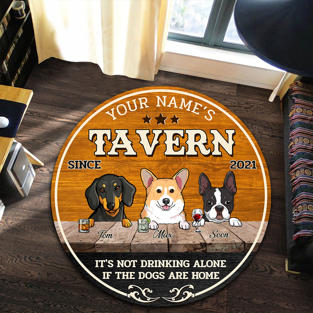 89Customized Tavern dog Customized Round Rug
