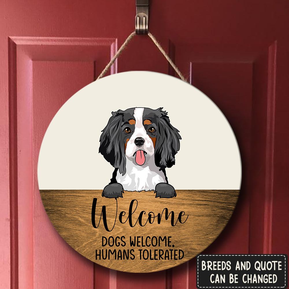 89Customized Welcome Personalized Wood Sign For Dog Lovers