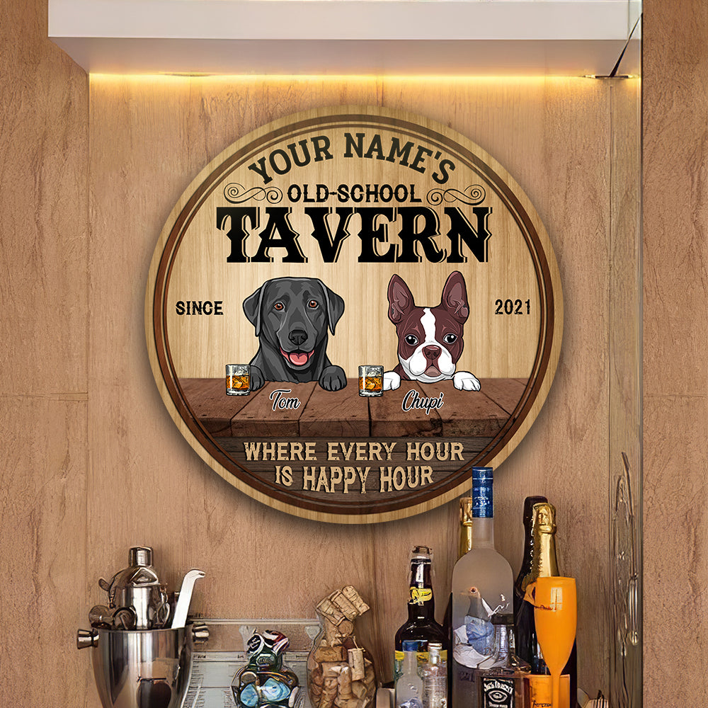 89Customized old-school Tavern Customized Wood Sign
