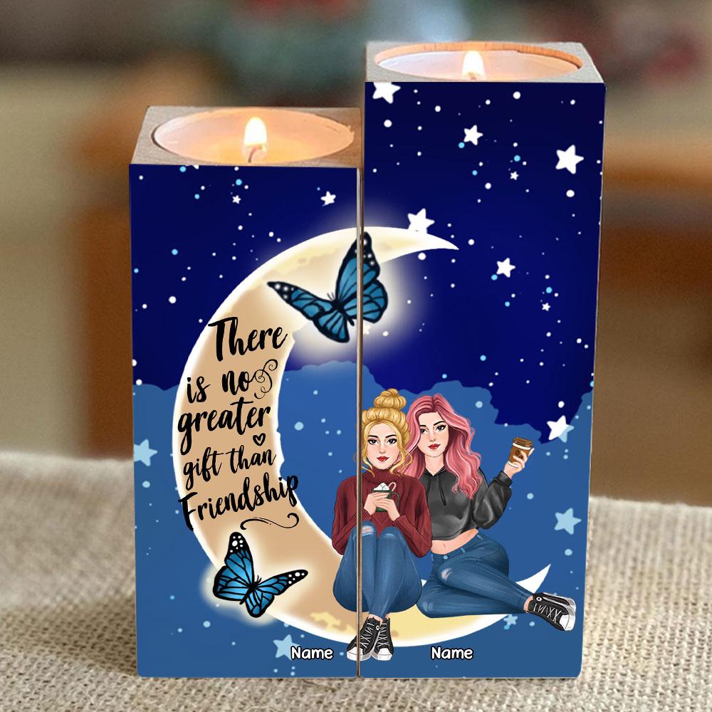 89Customized There Is No Greater Gift Than Friendship Personalized Candle Holder