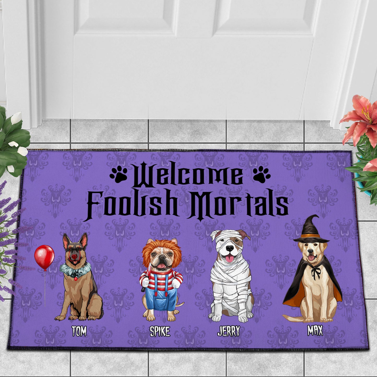 89Customized Welcome Foolish Mortals Doormat