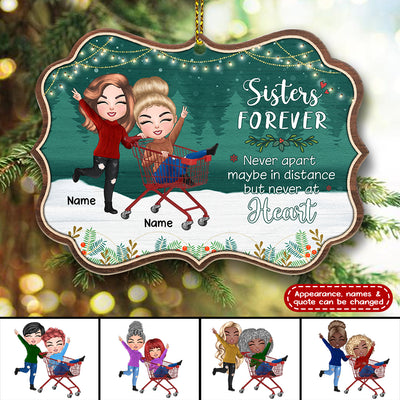 89Customized A sister is God's way of making sure we never walk alone Personalized Ornament