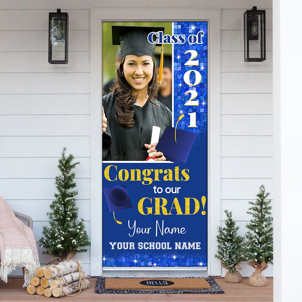 89Customized Personalized Door Cover Congrats Grad 2021