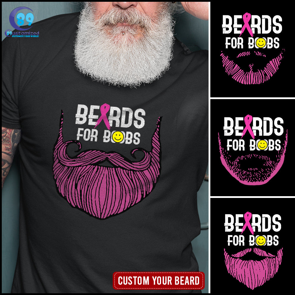 89Customized Beards guy raise awareness for breast cancer personalized shirt