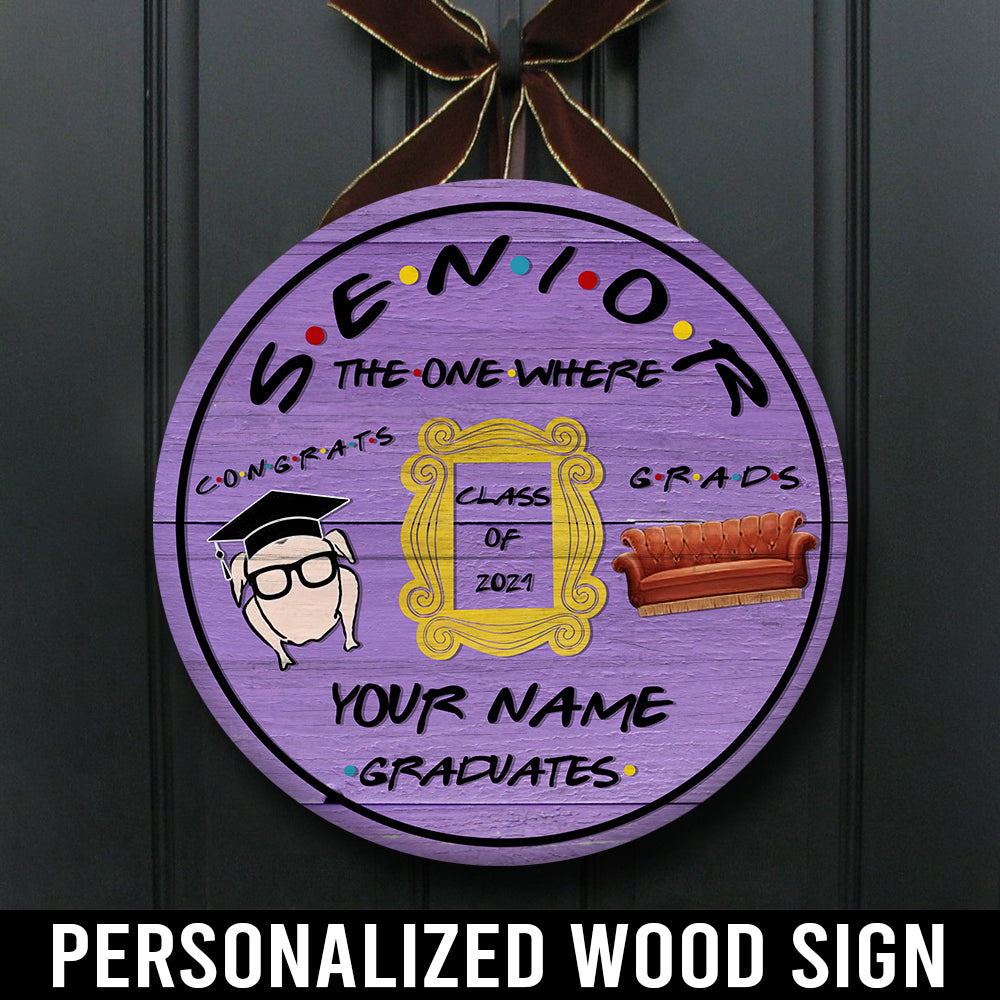 89Customized Personalized Wood Sign Senior Graduate Door 2021