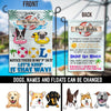 89Customized Dogs House Welcome To The Pool With No Pee Funny Personalized 2 Sided Flag