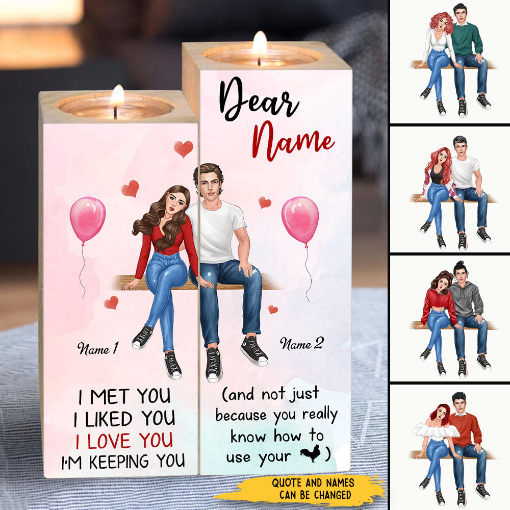 89Customized I promise to always be by your side Personalized Candle Holder