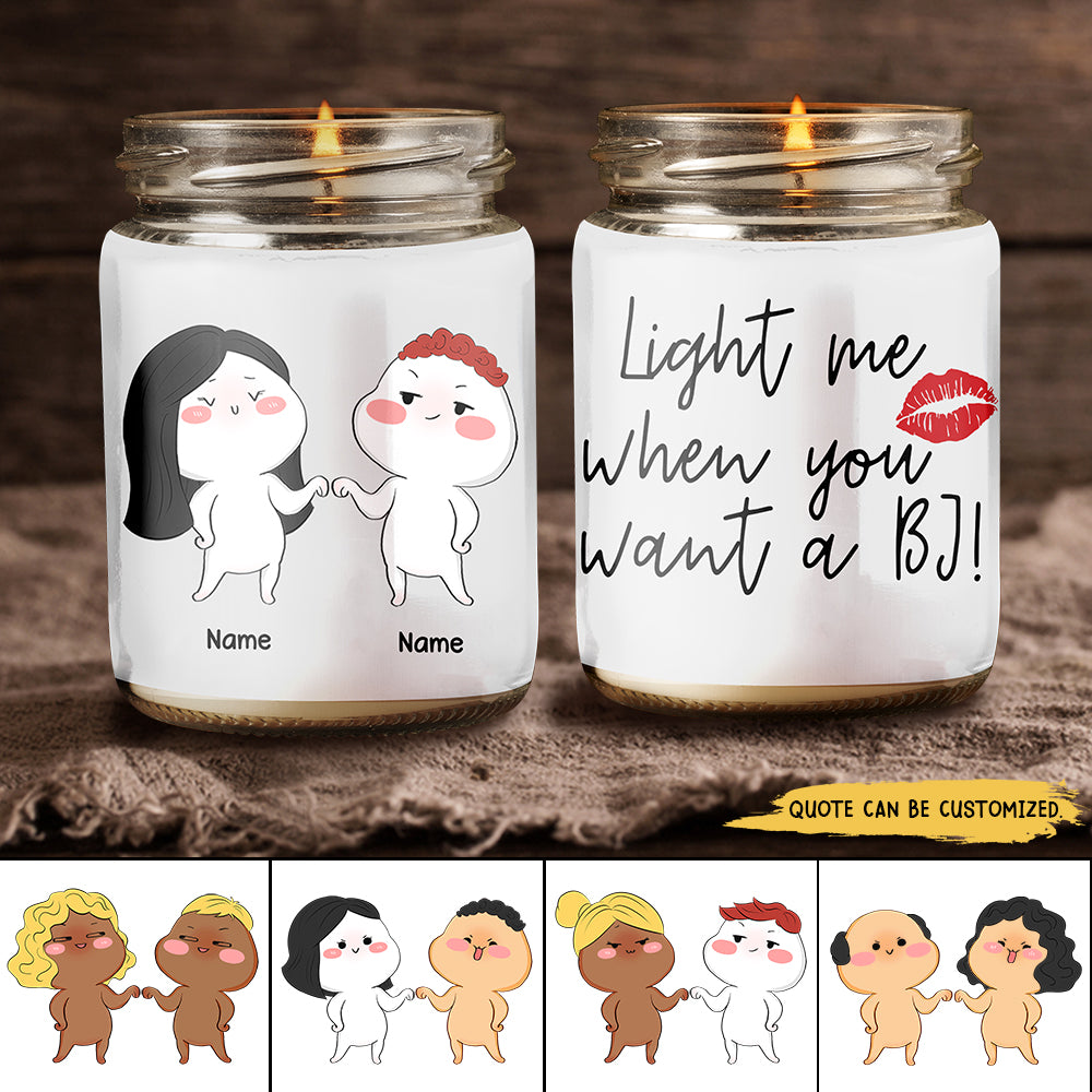 89Customized Funny and Naughty Gift for Him Gift for Her Couple Personalized Candle