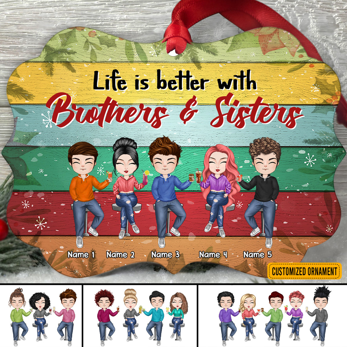 89Customized The Greatest Gift From God Is Friendship And I Have Received It Personalized One Sided Ornament
