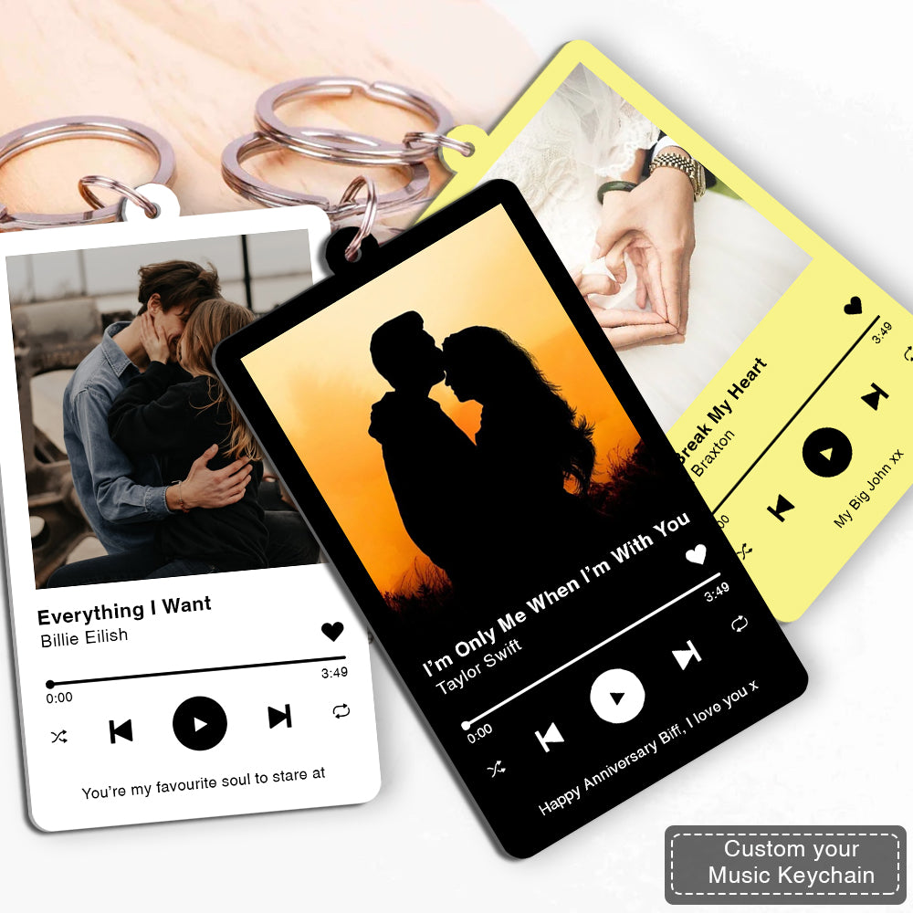 89Customize Song Keychain Personalised Album Keyring Music Personalized Keychain