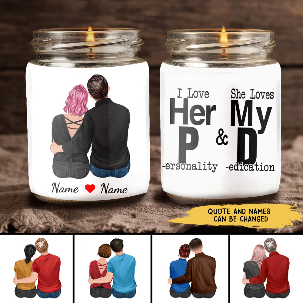 89Customize Best gift for couple Personalized Candle