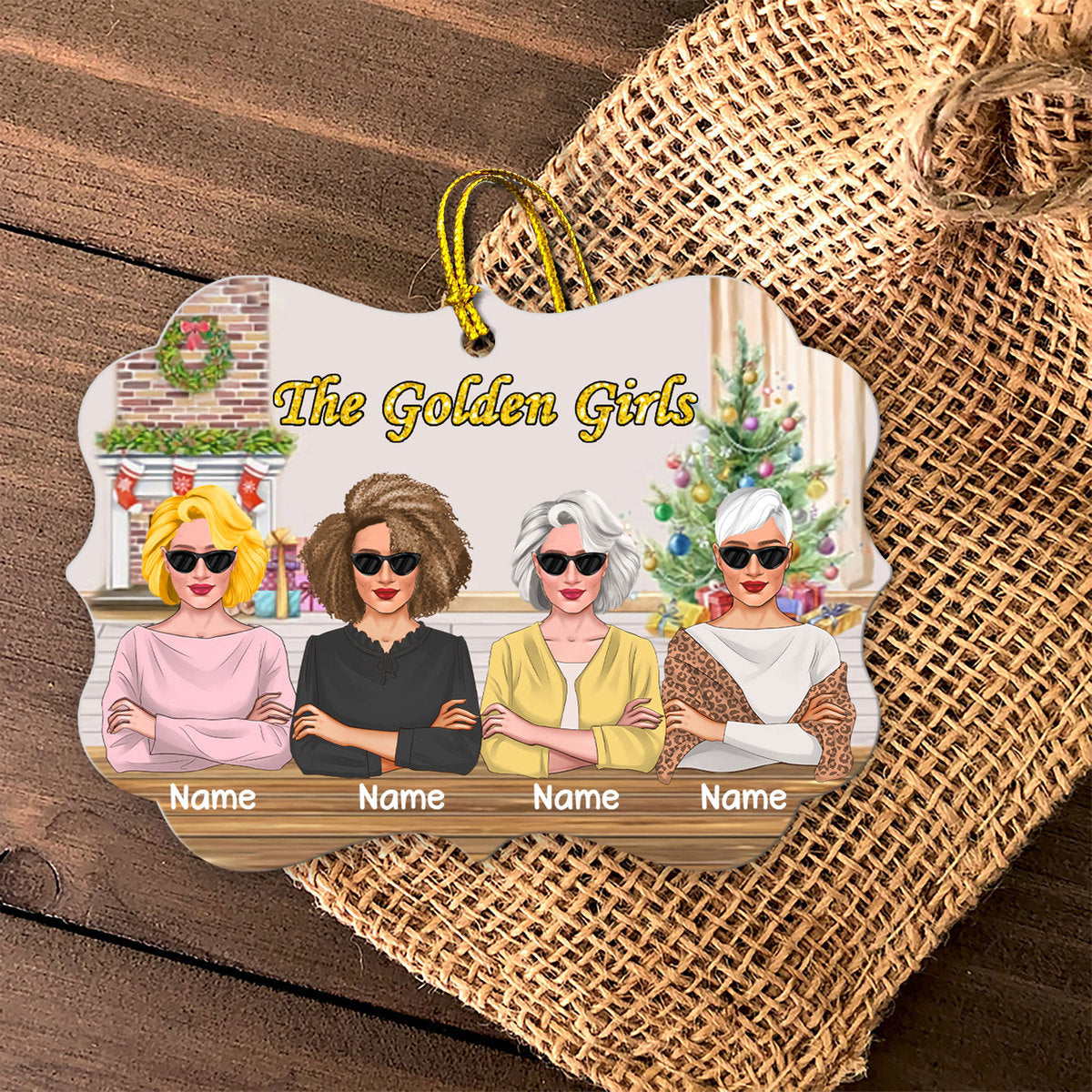 89Customized The golden girls Personalized Ornament