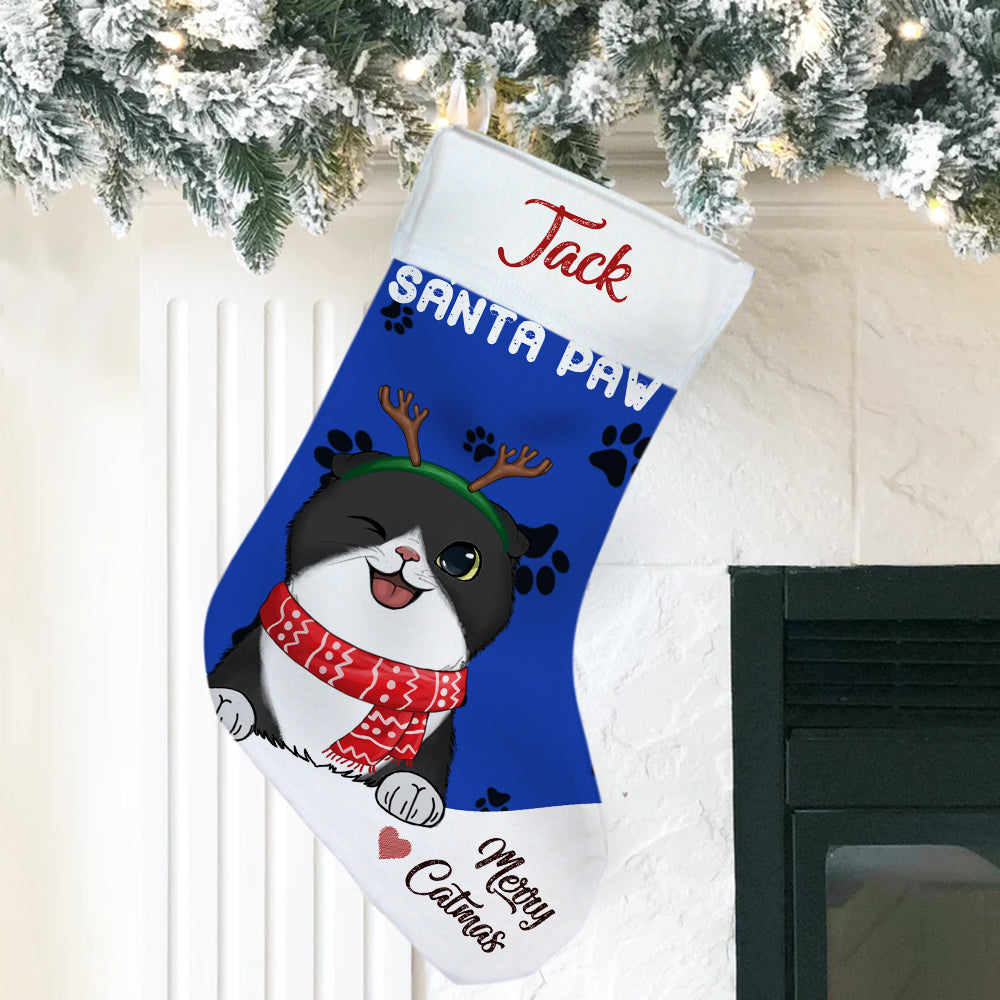 89Customized Cat Lover Personalized Christmas Stocking