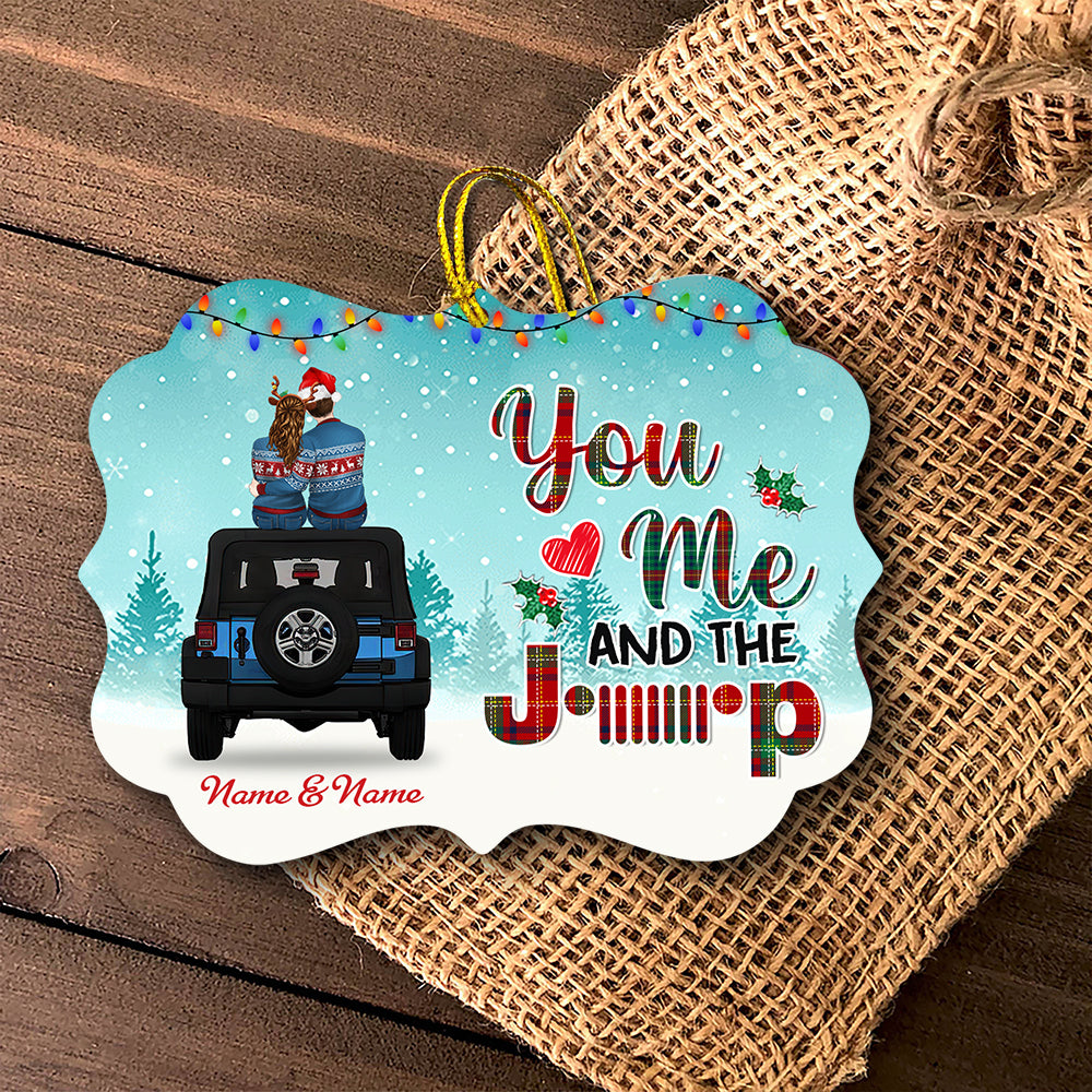 89Customized You And Me And The Jeep Personalized Ornament