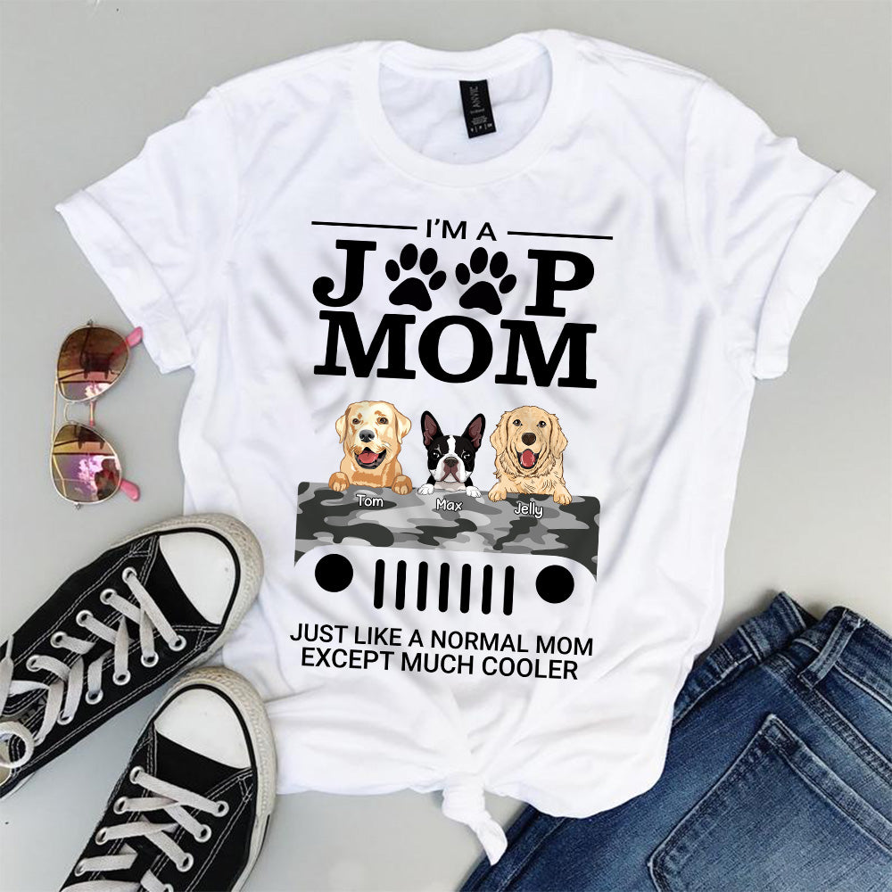 89Customized Personalized 2D Shirt Jeep Dog Mom Normal Except Much Cooler