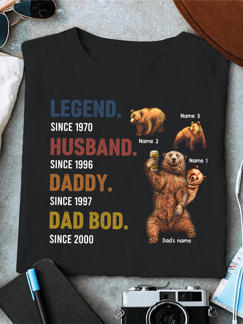89Customized Legend Husband Daddy Dad bod personalized shirt