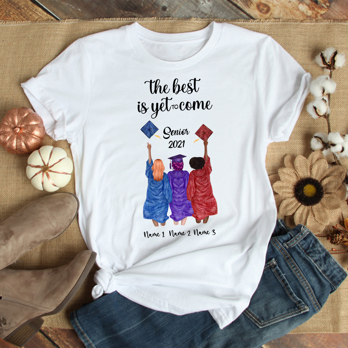 89Customized Personalized 2D Shirt Best Friends Graduation