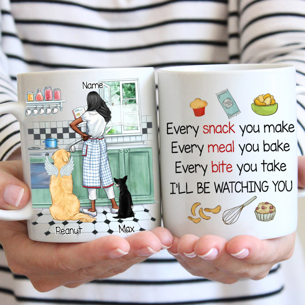 89Customized Personalized Mug Dog Mom Watching You Cooking